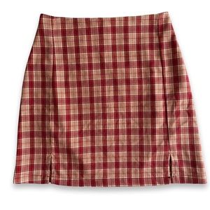 John Galt Plaid Mini Skirt
